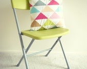 Geometric decorative pillow - Bright muti-colored triangle - patchwork pillow  - triangle cushion cover - geometric pillow - 16X16 inches