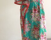 Floral Feeding gown /  DELIVERY gown / Maternity robe for hot moms to be, gift for her, snap buttons