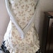 Elegant Floral Cream Apron with Pocket and Ruffle (SALE 25% OFF)
