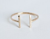 Open Thin Gold Ring, Thin Hammered 14kt Gold Filled Ring, Adjustable