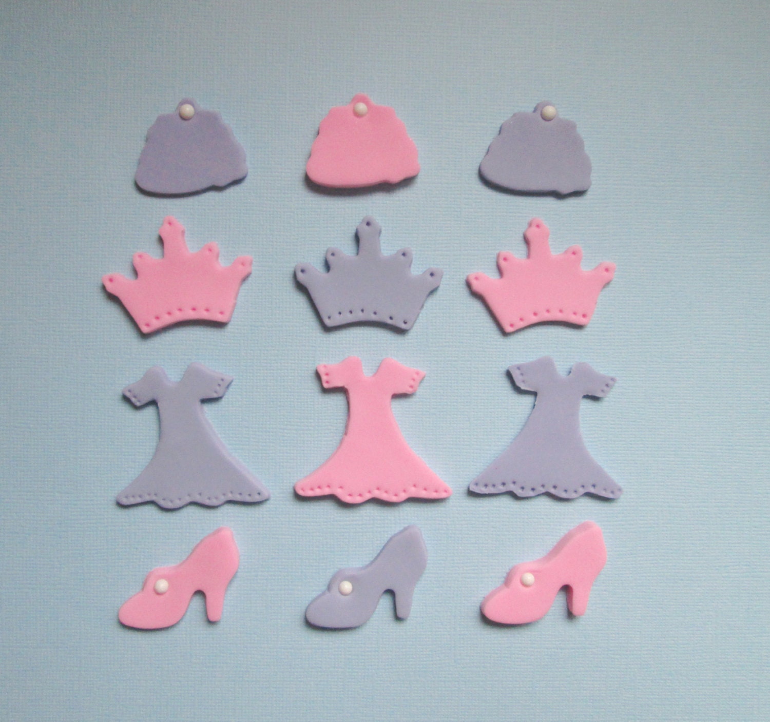 Princess Cupcake Toppers 12 - Cinderella Fondant Cupcake Toppers - Princess Cupcake Toppers - Girl Birthday Cupcake Toppers