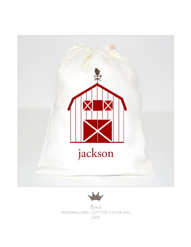 barn: favor bag personalized