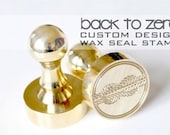 Design Your Own Gold Plated Wax Seal Stamp - 5 Sizes Avaialble