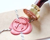 Bow Ribbon Gold Plated Wax Seal Stamp x 1