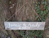 Rustic wedding sign   Bride & Groom (names and wedding date)  made from reclaimed wood