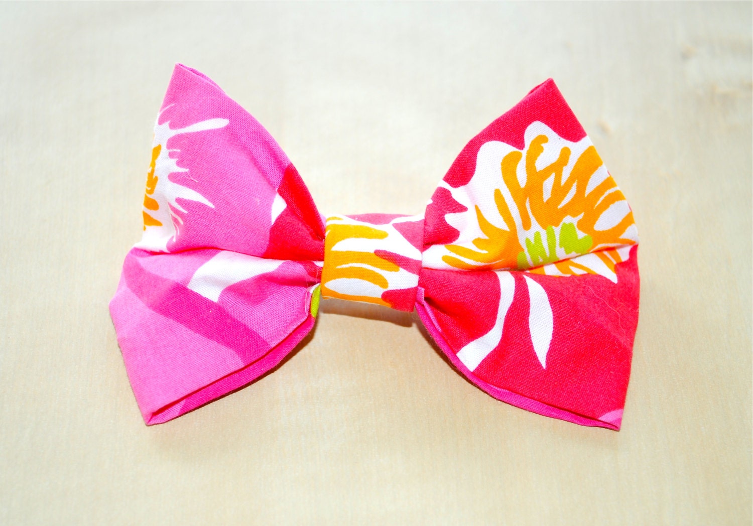 Designer Lilly Pulitzer "Scarlet Begonia" Print Hair Bow