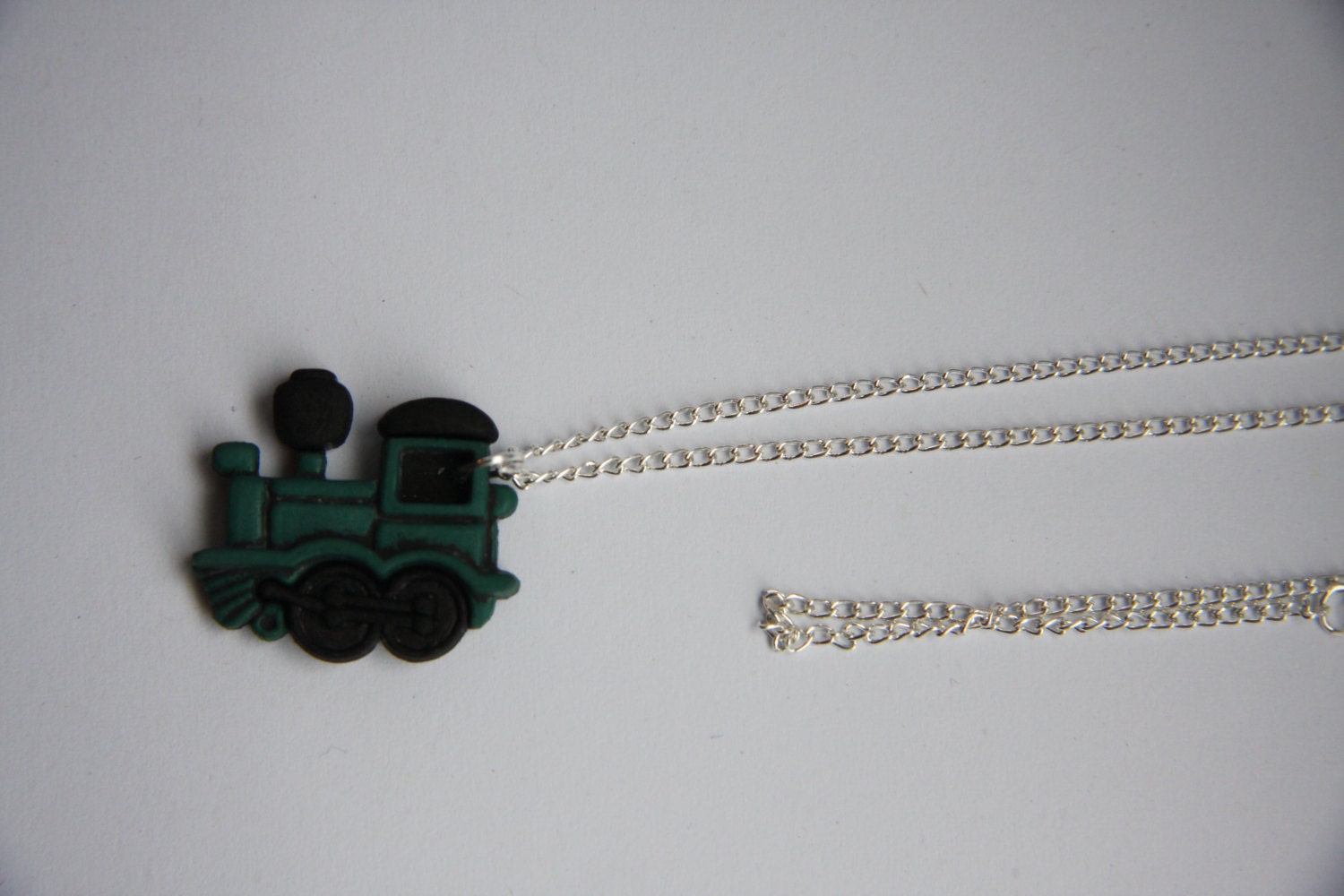 Cute Green Train Necklace/Chain. Childhood Toys- Green. -Fun, Quirky, Geeky, Nerdy and Sweet.