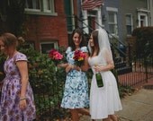 Southwestern Bohemian Cotton Wedding Dress - Size Medium