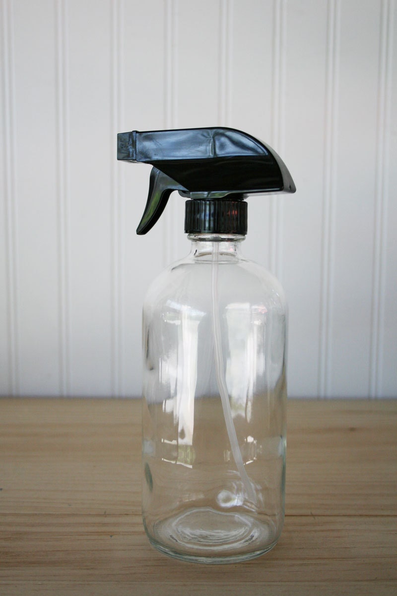 Glass Cleaner Bottle for Natural Cleaners - Spray Nozzle - Clear