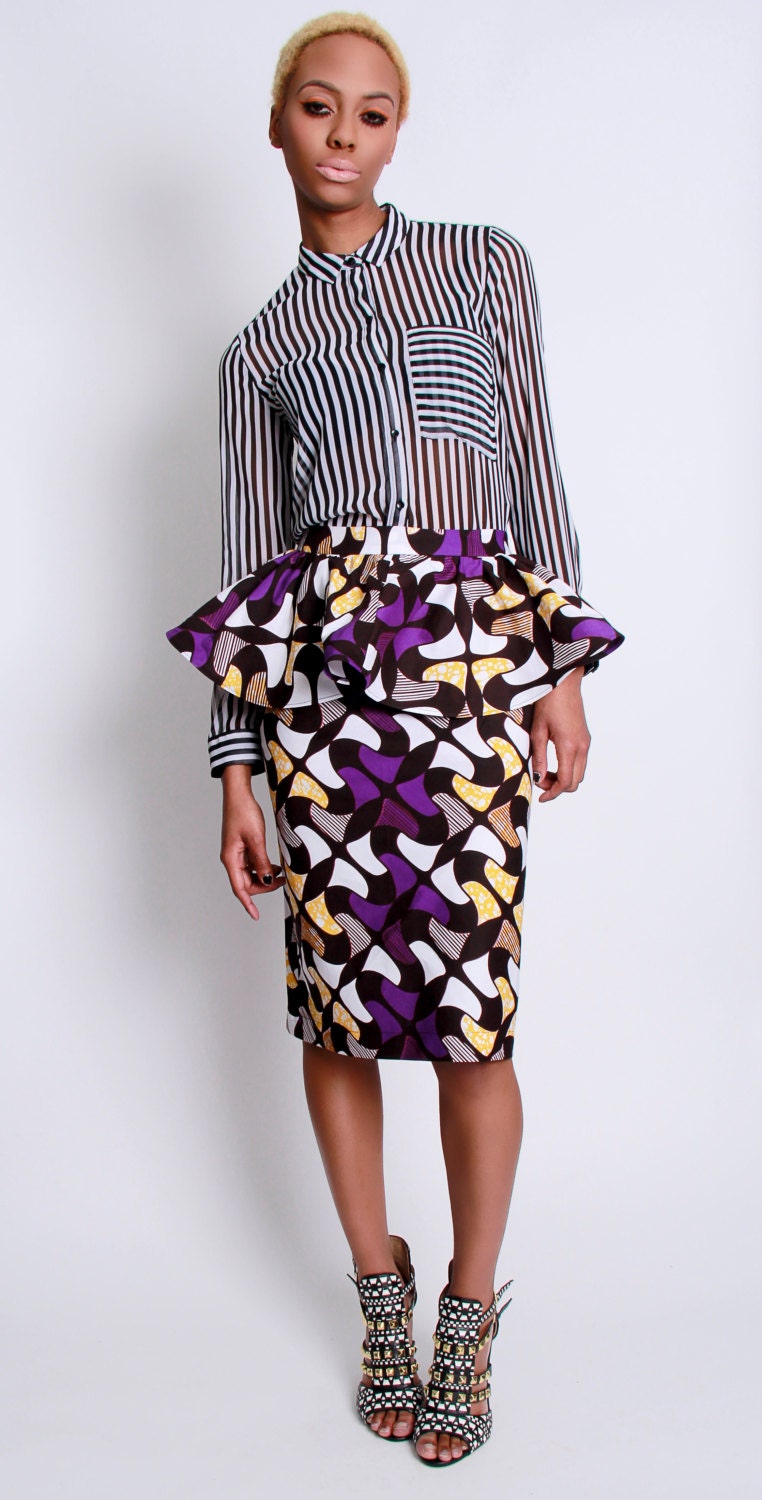 NEW The Kait Bias Cut Peplum Skirt