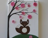 Animal painting, original canvas art, acrylic painting, fox painting, childrens art, Franco Fox