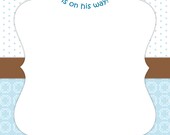 INSTANT DOWNLOAD: Blue Mustache Boy Baby Shower Invitation - steel, blue, chocolate brown, little man - digital file, printable Il_170x135