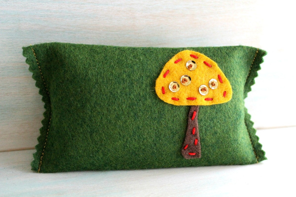 Travel Tissue Holder. Mushroom. Felt. Felt Mushroom. Embroidery. Tissue Holder. Tissue Box. Travel Case.