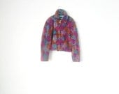 80s vintage Versace jacket with faux fur and crazy colours