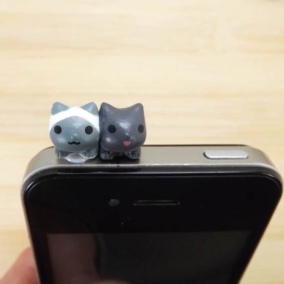 Cute Cat Lovers Pre-roll Anti Dust Plug - 3.5mm Phone Dust Stopper Earphone Cap Headphone Jack Charm for iPhone 4 4S 5 HTC Samsung