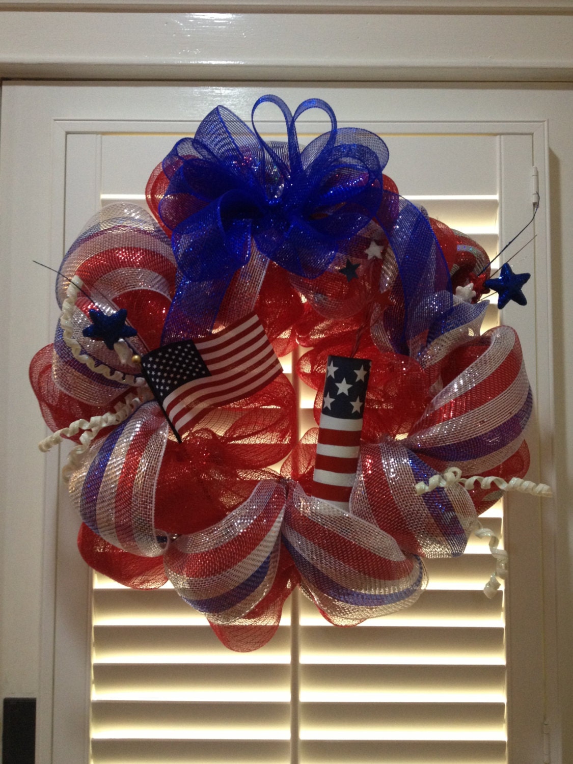 Red White & Blue - Star and Stripes Wreath - Patriotic Wreath
