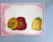Three's A Crowd 9x12 Original Sewn Watercolor Painting