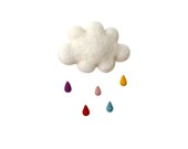 Nursery Cloud Mobile - Handmade Home Decor - Baby Crib/Cot Decoration - Unique Felted Gift