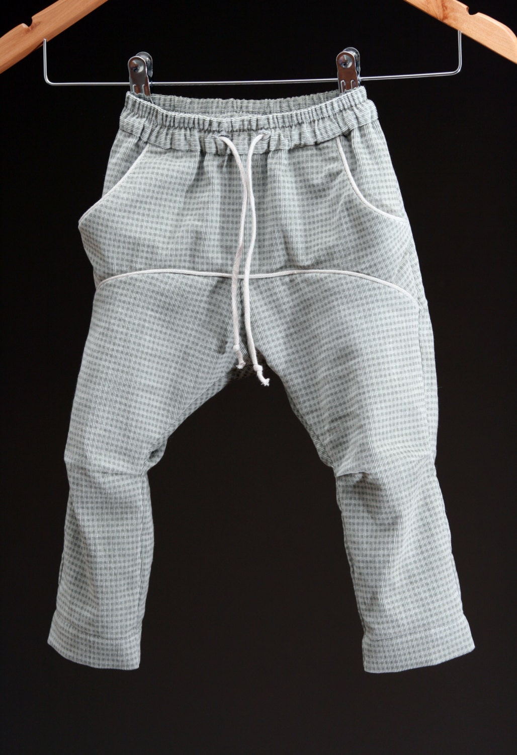 Grey toddler boys pants in light corduroy Comfortable diaper baby slouchie trousers with tight legs // size US 1-6 (EU 80-116)