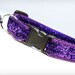 Cat Collar - "Rhiannon" - Purple Sparkle on Violet