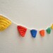 Mini banner garland bunting flags pennants colorful red blue orange yellow green triangle birthday decoration baby shower