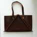 Oxblood Wide Leather Tote Bag