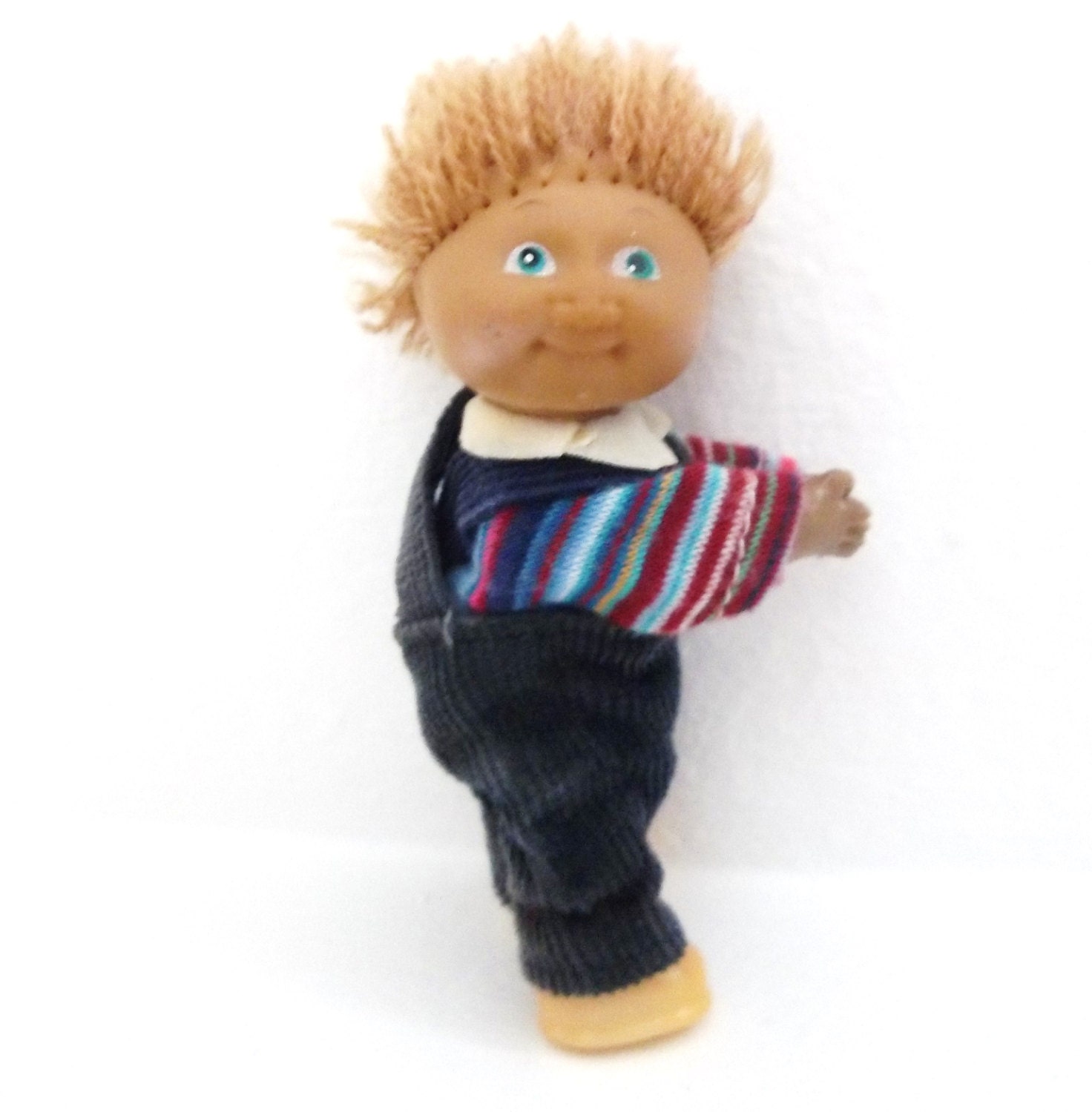 Cabbage Patch Kid Boy Doll Miniature Clip On - 1980s Toy Accessory