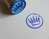 Crown wood rubber stamp
