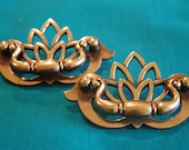 Vintage Art Deco Drawer Cabinet Door Pulls Antique Brass Look, Cabinet Handle, Drawer Pull - Antique Style Handle