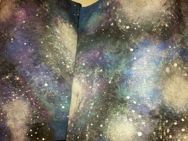 Galaxy Canvas Tote/Book Bag/Grocery Bag/Beach Bag/Purse Custom Hand Painted:Made to Order