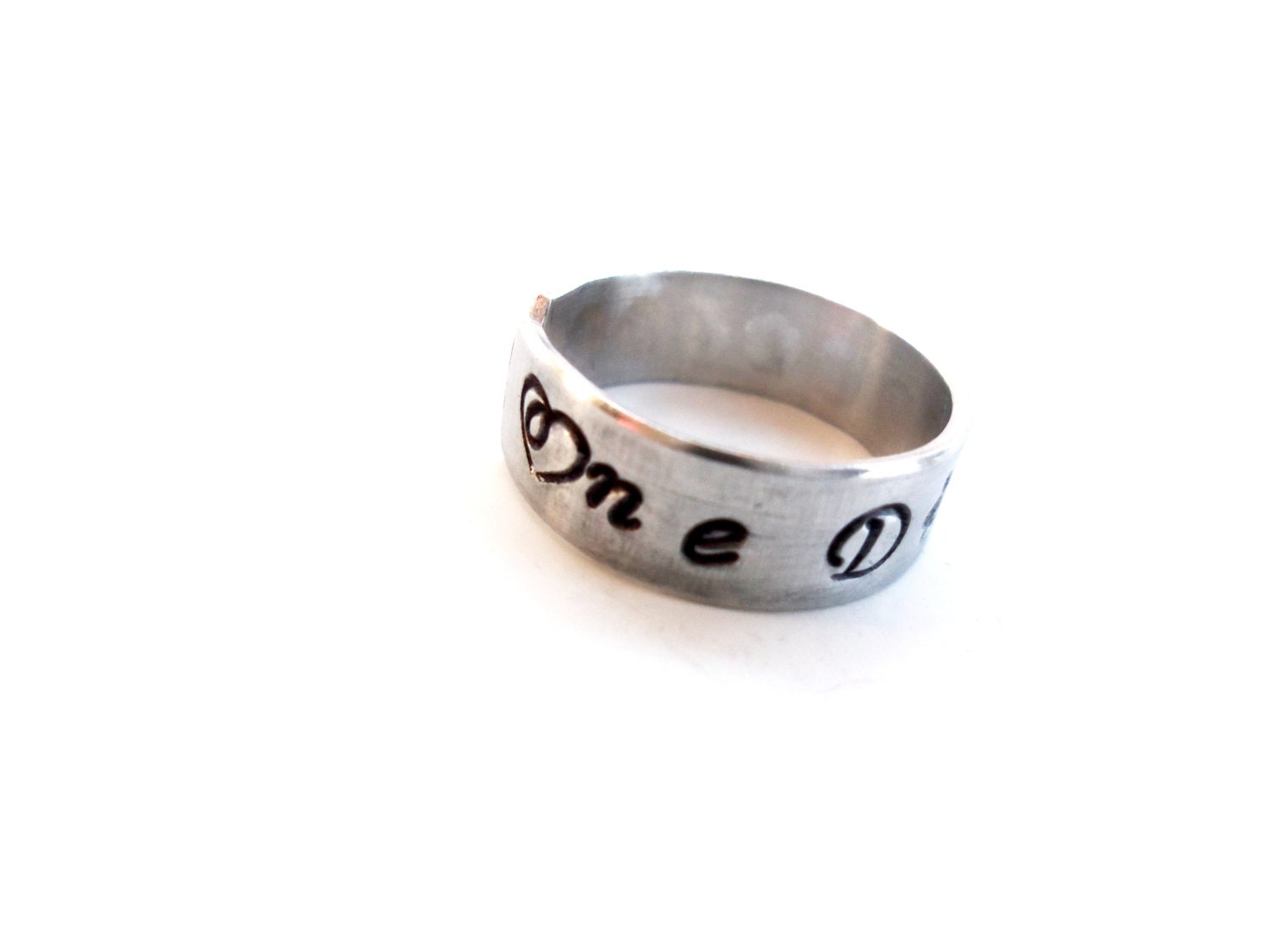 One Direction Ring - Hand Stamped Aluminum  - Music Lovers - Customizable