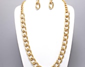 NEW Chunky Long Chain Link Rhianna, Kim Kardashian Celebrity Inspired Long Statement Designer Necklace