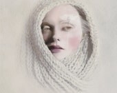 photography, Fine art painting - home decor, portrait painting, wall portrait art, whimsical poster, sweater illustration - 11x14 - Scarlett
