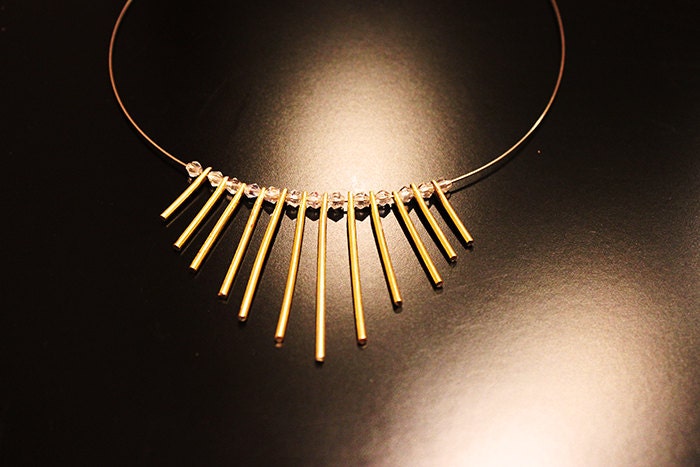 aztec jewelry,collar ,Triangle Necklace,  v statement , geometric, modern fashion,adjustable , hand forged  metal necklace,handmade choker