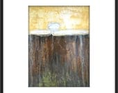 Original Modern Abstract Hand-Painted Mixed Media Painting11.7x16.5 "Baguette"