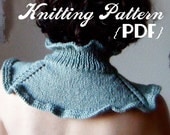 Knitting Pattern : First Snow Collar  neck warmer/scarflette PDF document