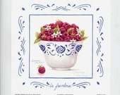 La Framboise Raspberry Fruit Cup - 7 x 7 - Open Edition Signed Art Print