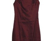 Burgundy Evening Dress - Spring / Summer Dress - Cocktail Dress - Mini Dress - Women Dress Size US 0 / UK 4 / Eur 32/ Aus 4 / XXS