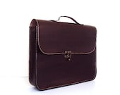 Retro Design Laptop Bag ,Dark Brown Leather ,Briefcase ,Messenger Bag ,Shoulder Bag ,Satchel ,for men ,for women ,unisex ,MADE TO ORDER