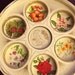 Vintage California Cupcake or Drink Tin Tray with Flowers and Pine Cones