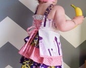 ELLA & GRACE Ruffle Bustle Corset Tank Dress / Layered Floral / 2T 3T 4T 5T / Summer OOAK Boutique