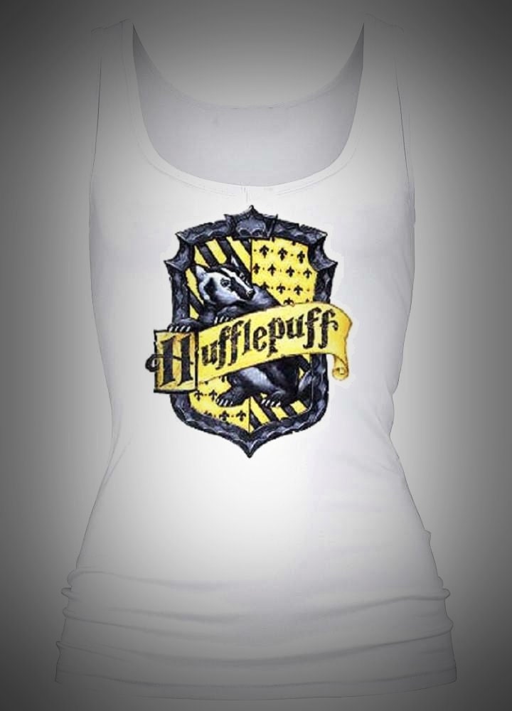 Harry Potter Hufflepuff Baggy Chic Tank Top Unisex Men Women Vest Top Logo