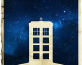 16x20 Dr Who Tardis Minimalist Poster