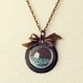 Glass Bubble Necklace with Blue German Glass Glitter