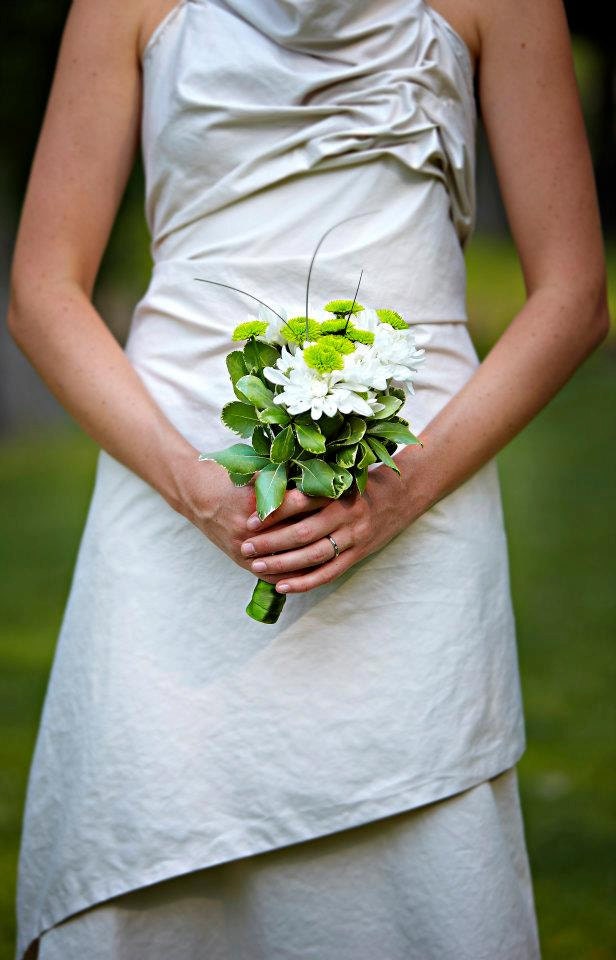 Draped Bridal Gown in Ivory