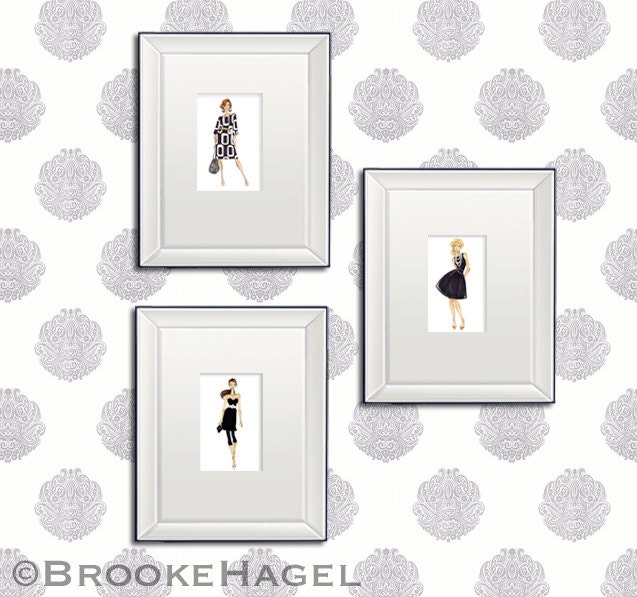 Any 3 Mini-Fashion Illustration Prints