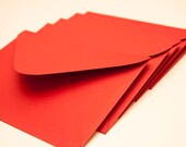 Set of 5 handmade red cardstock envelopes - Medium