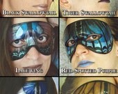 MADE TO ORDER - Butterfly Domino Leather Mask Choose Your Style