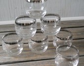 Roly Poly Rocks Glasses Silver Trim Seven