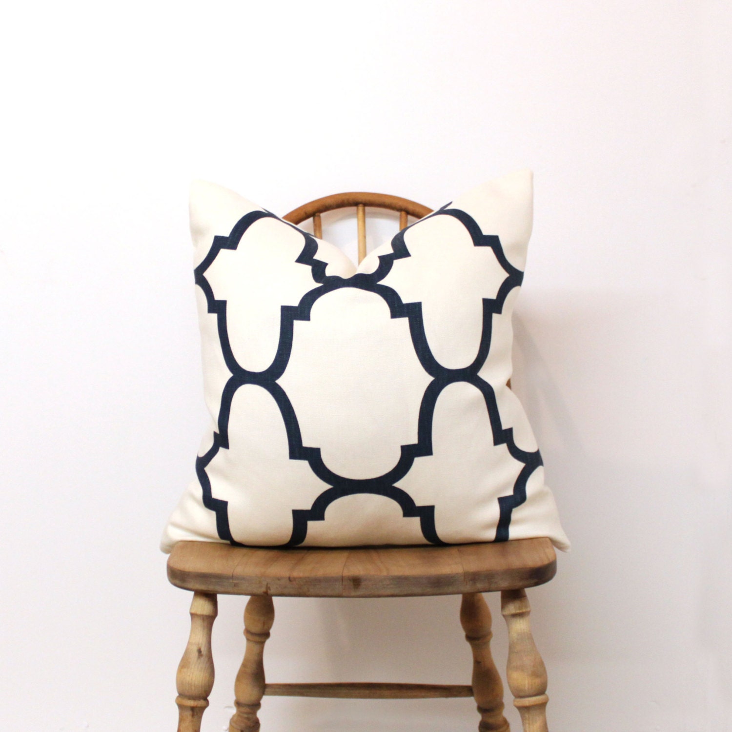 20" Pillow Windsor Smith Riad in Indigo Pattern on BOTH SIDES